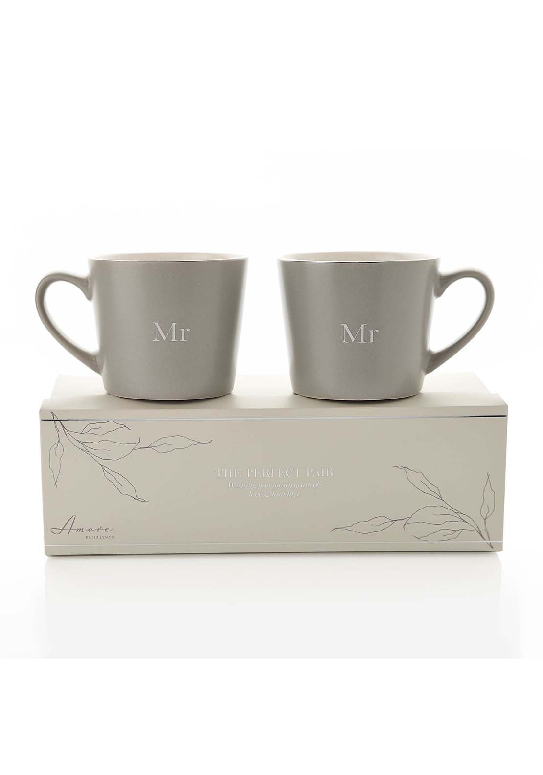 Wedding Mugs Grey – Set Of Two