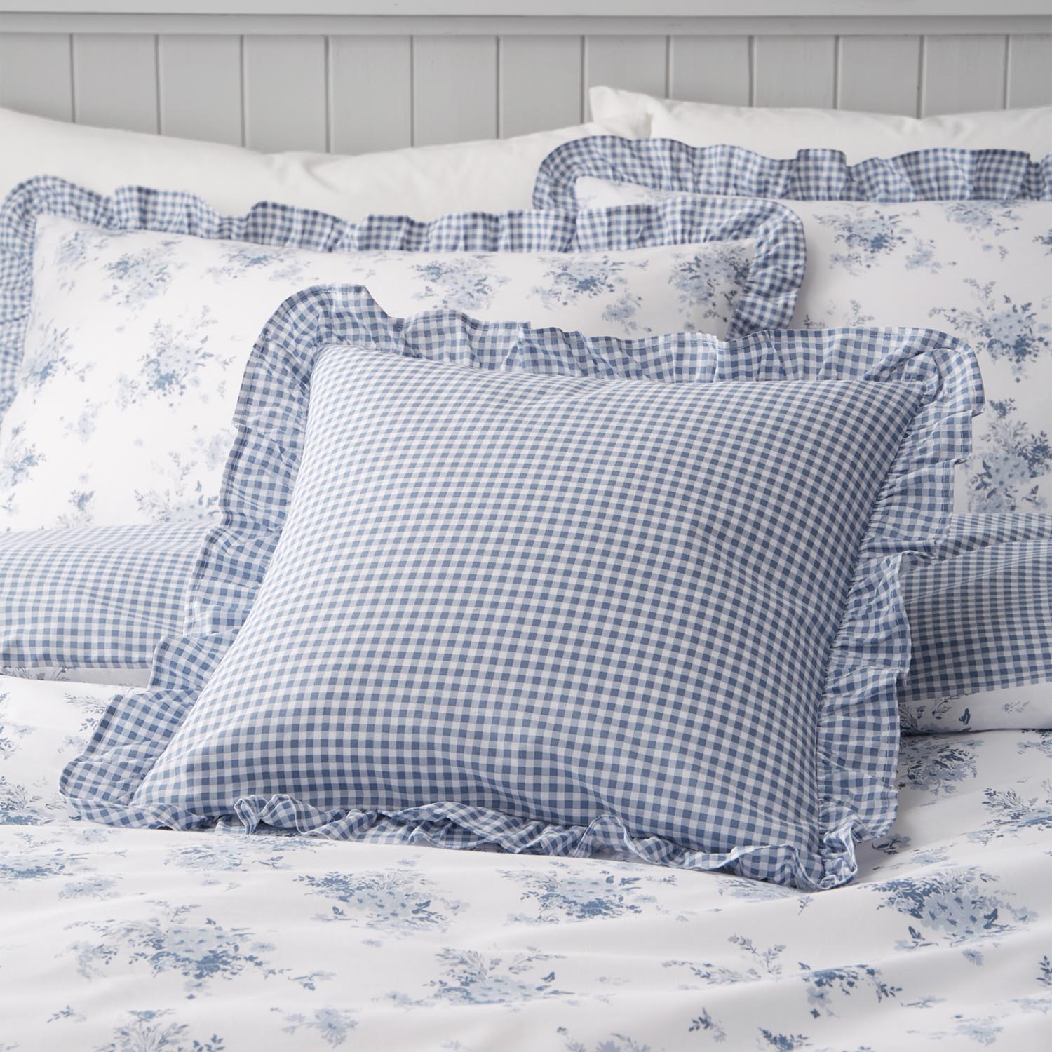 Elena Floral Frill Cushion Cover 45X45Cm