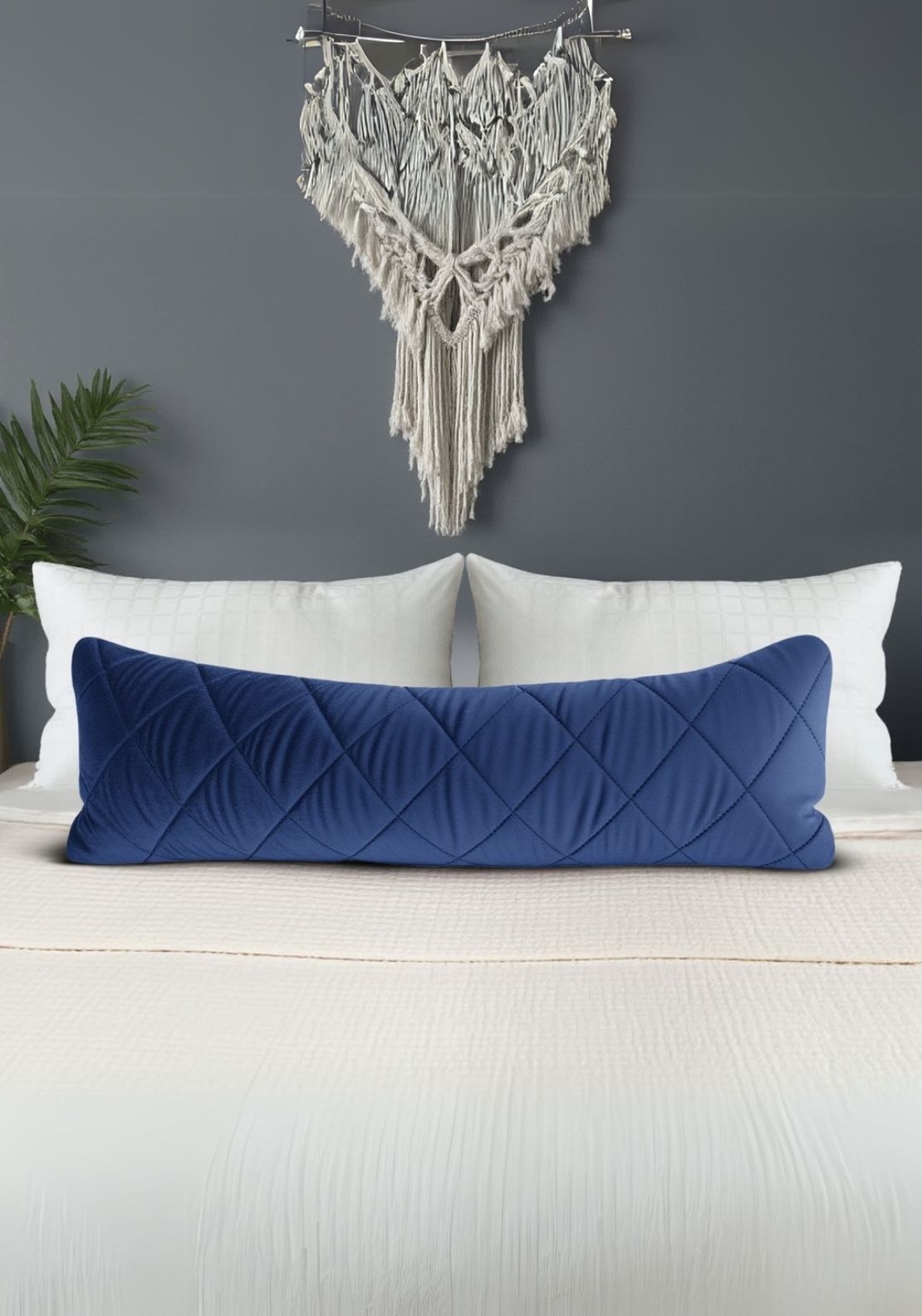 Velvet Pinsonic Bolster Cushion