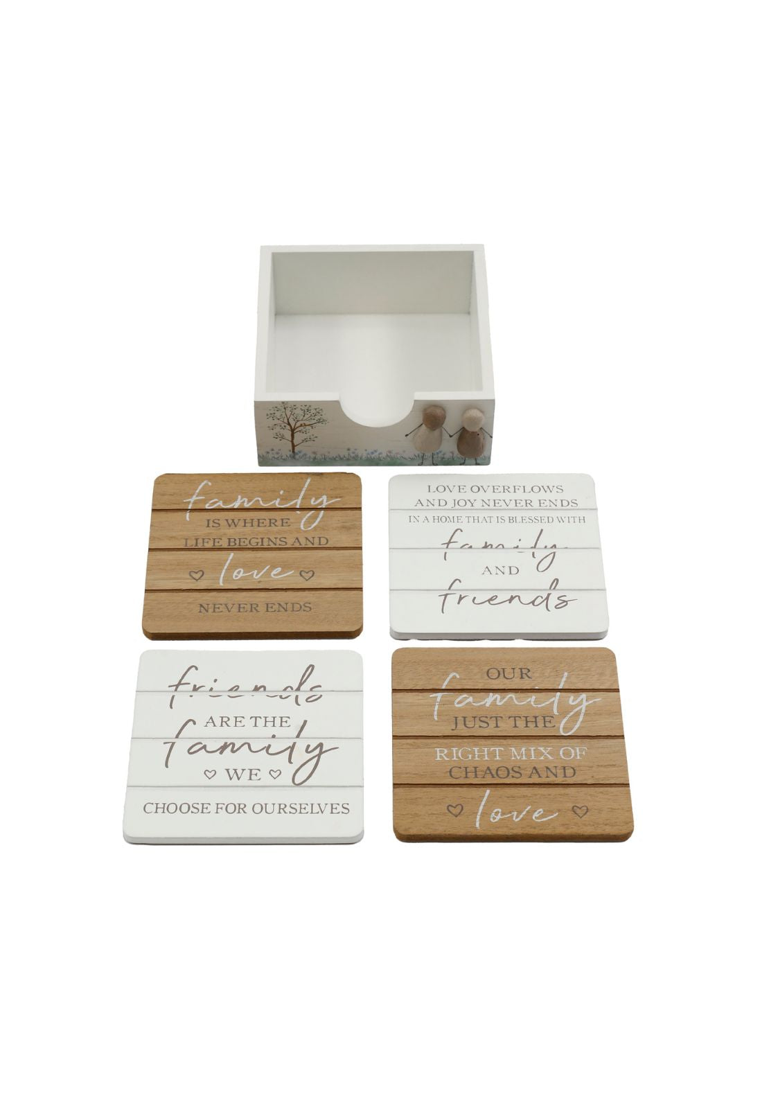 Pebble Family/Friend Coasters Set of 4