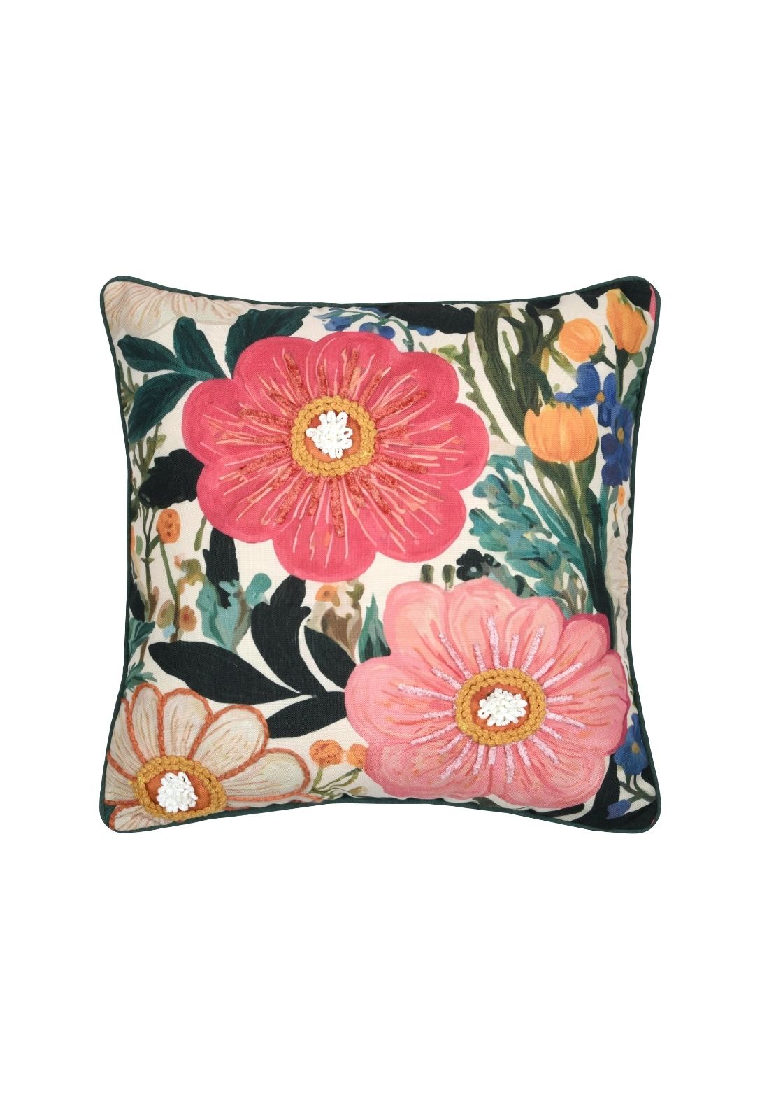 Floral Print Cushion – Multicolore