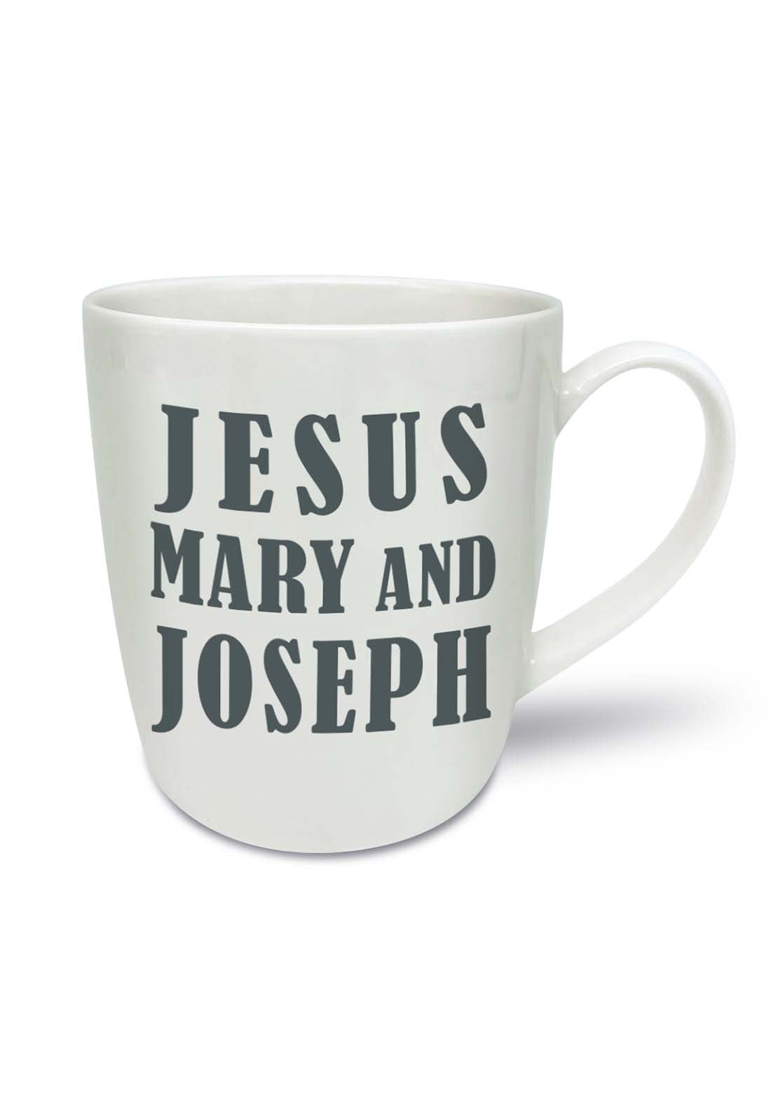 Large ‘Jesus Mary & Joseph’ Mug – White
