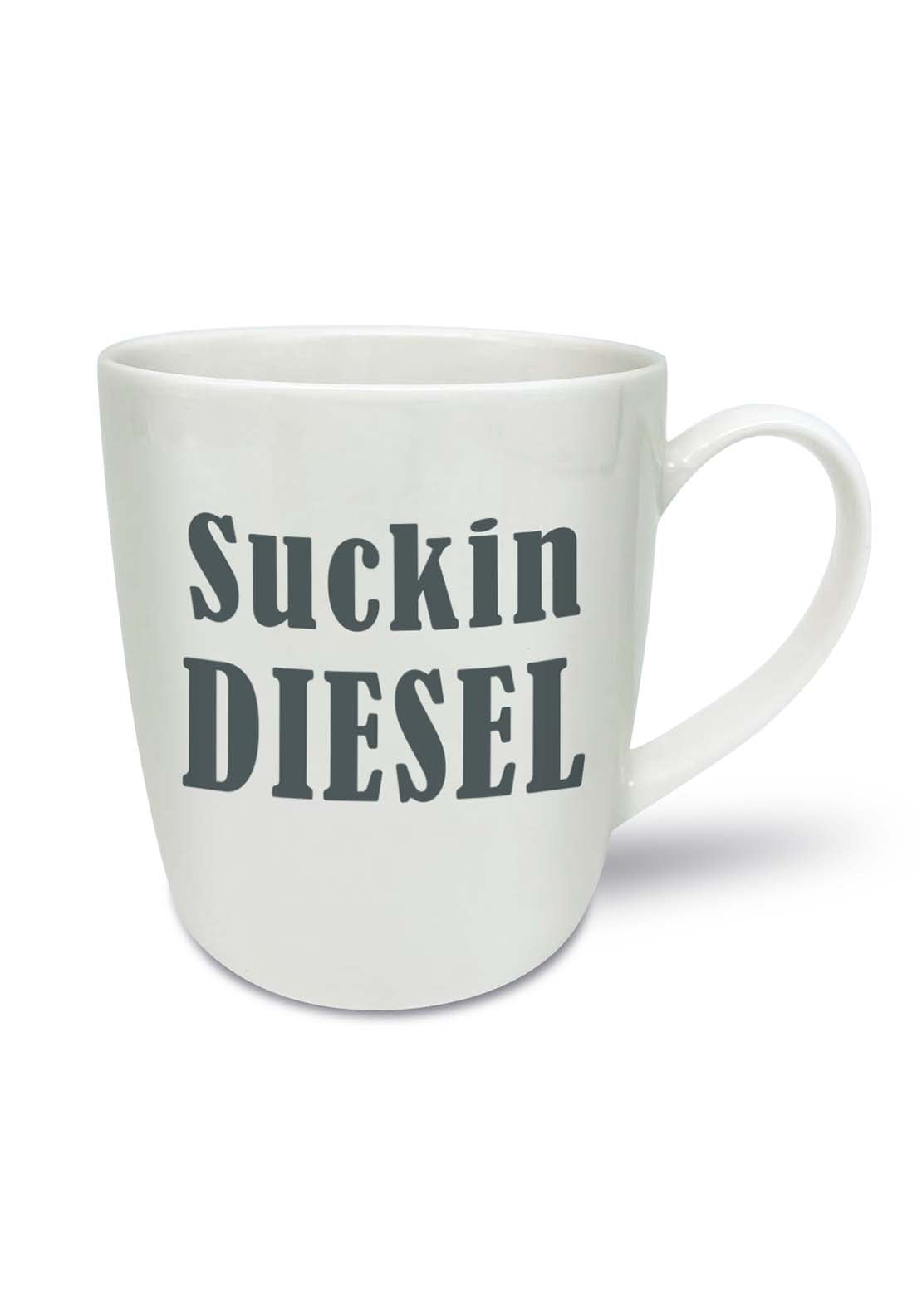 Large ‘Suckin Diesel’ Mug – White
