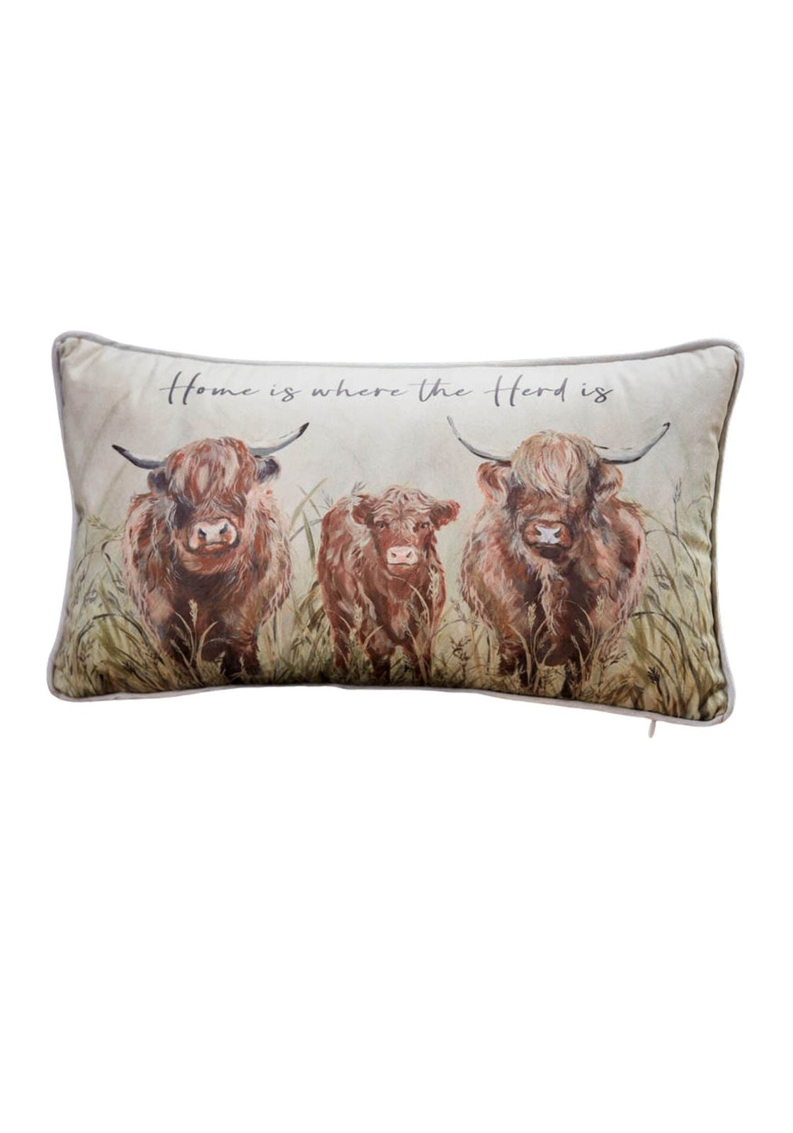 Where The Herd Is’ Velvet Cushion