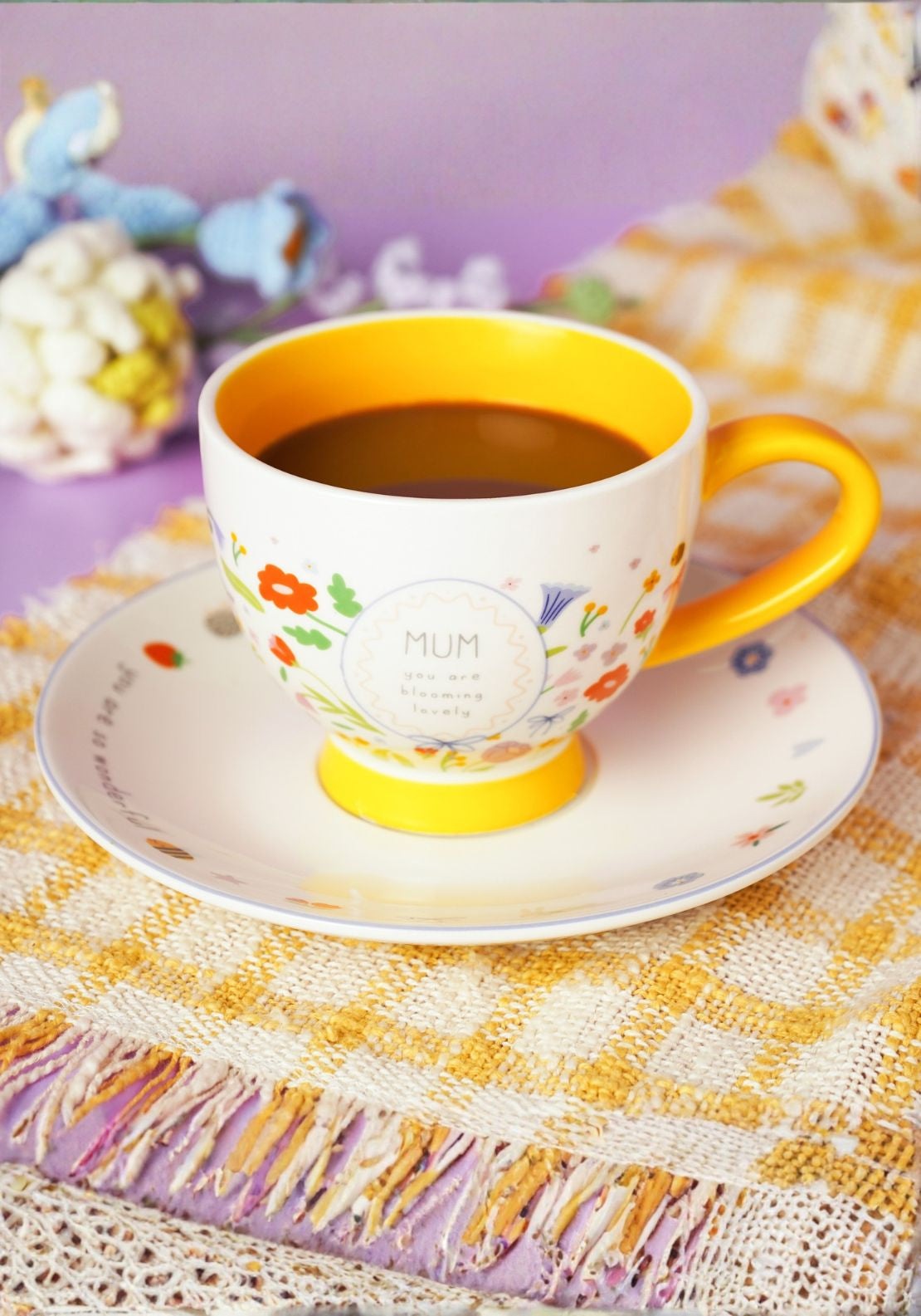 Cup & Saucer ‘Mum’ – Multi