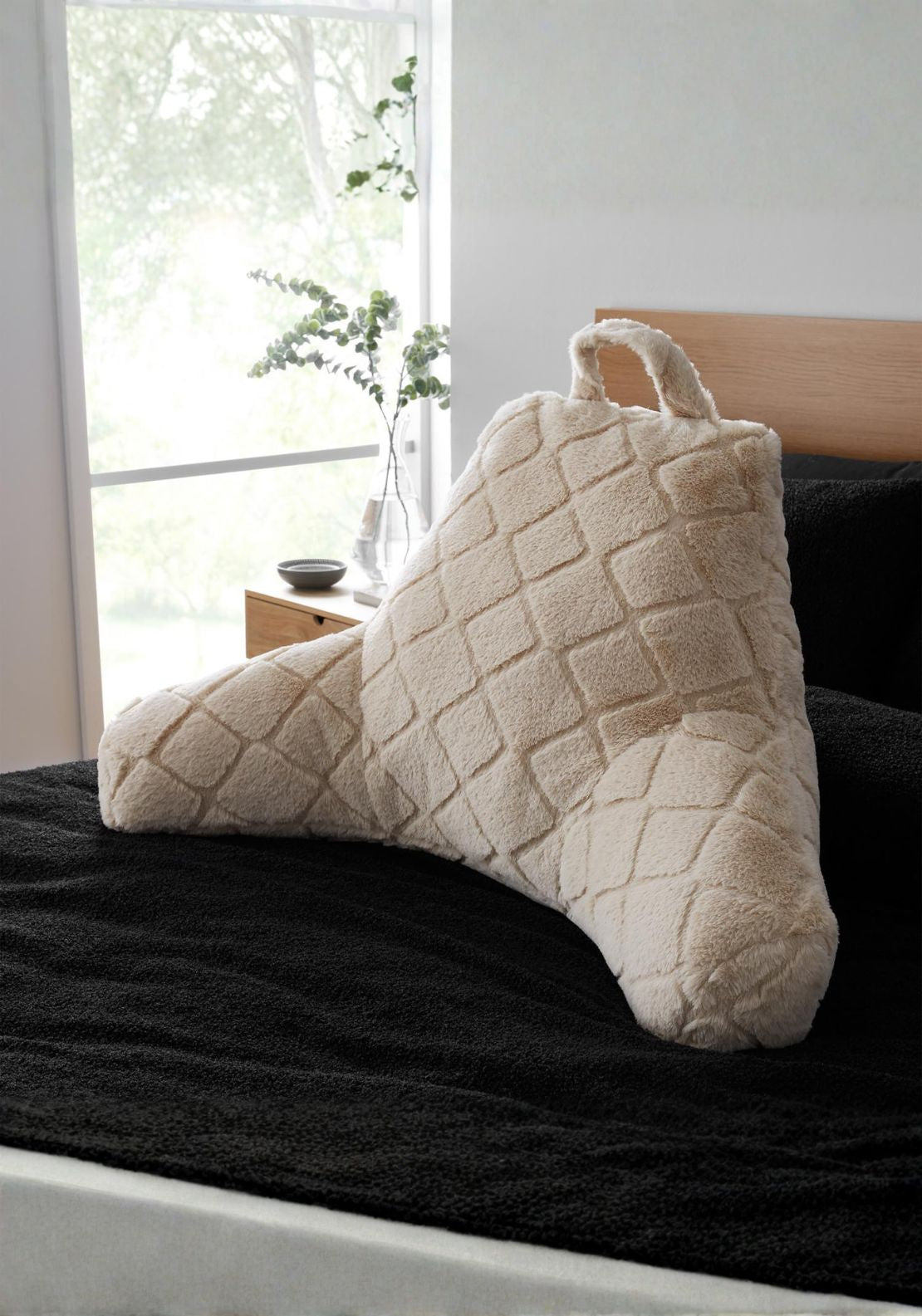 Plush Back Cushion – Beige
