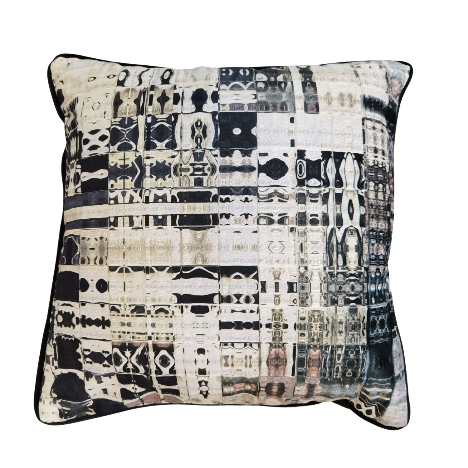 Printed Piped Cushion Cover – 24×24”