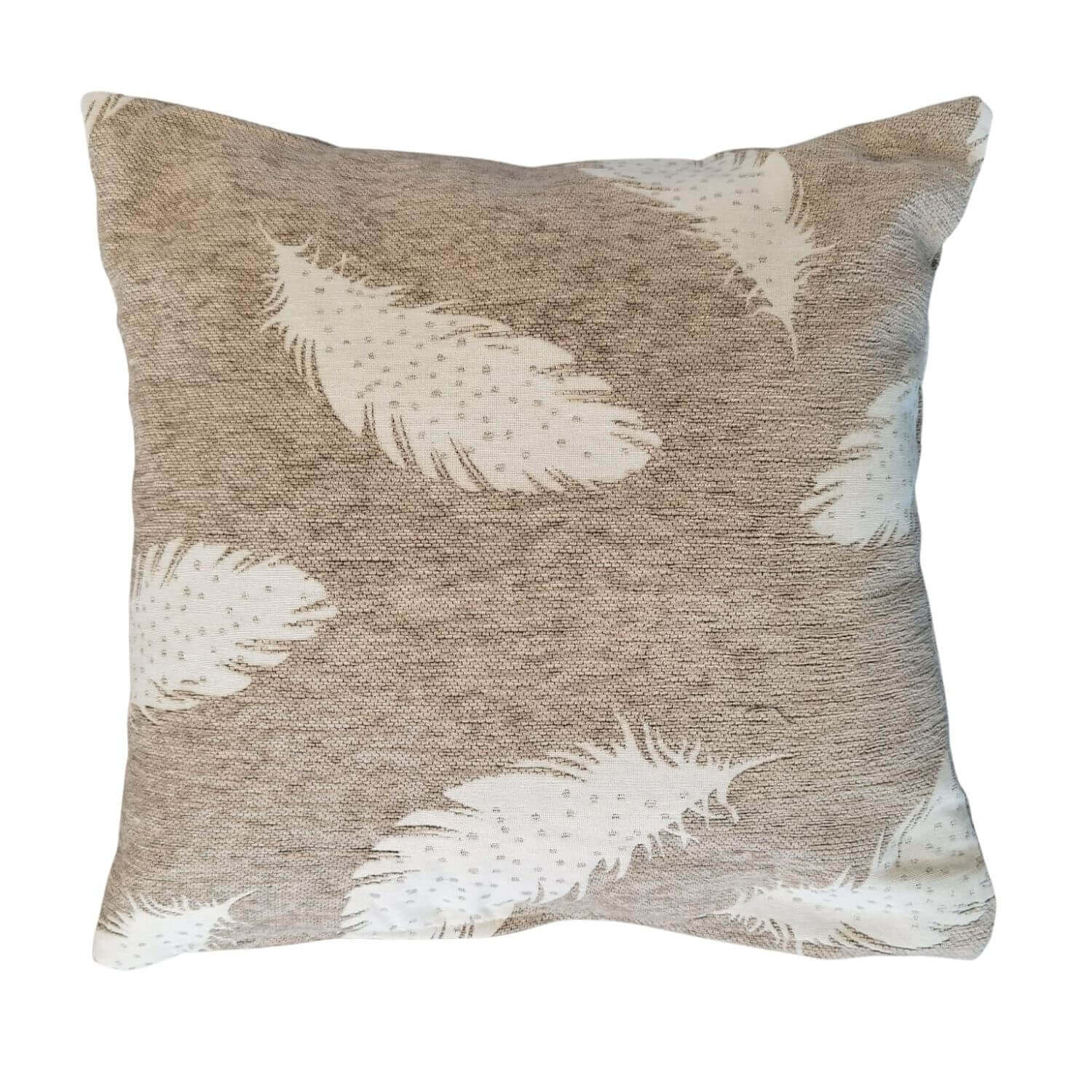 18″ Cushion Feather Design – Ecru