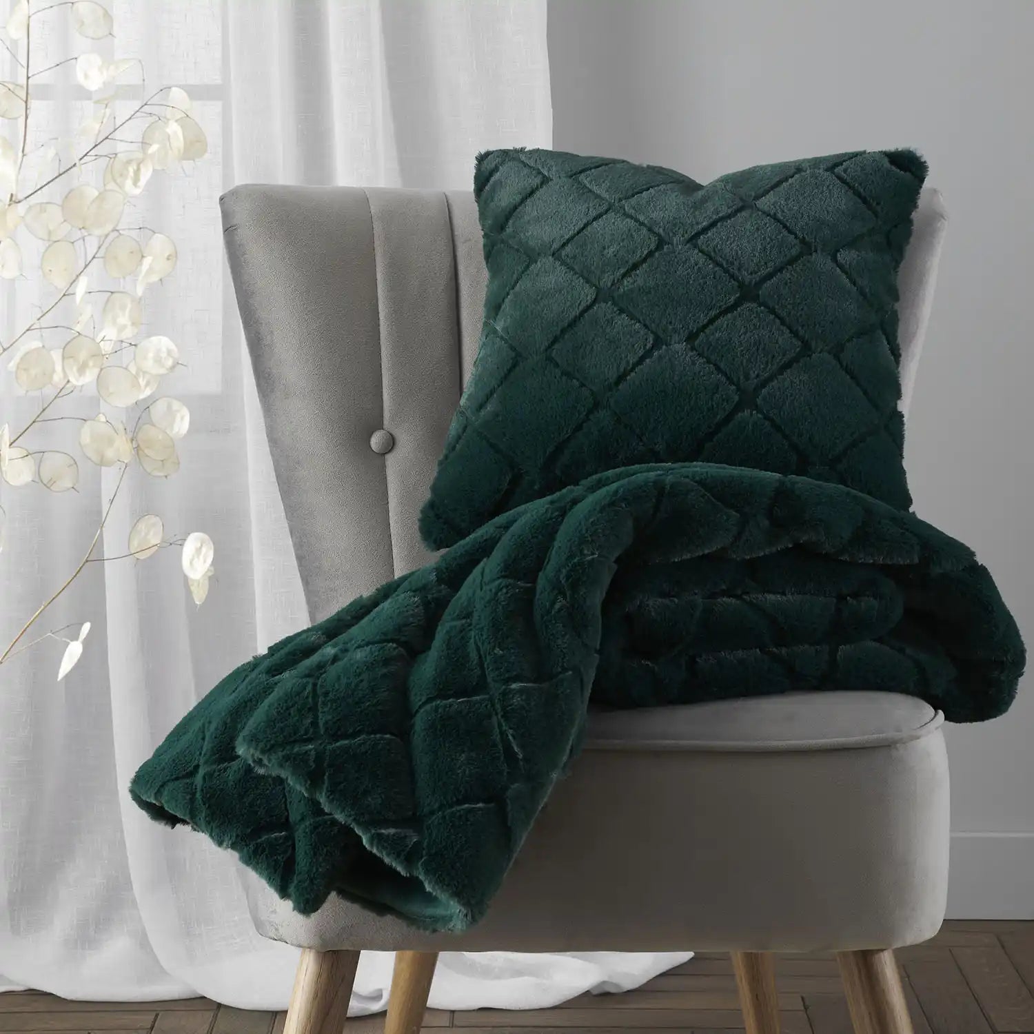 Cosy Diamond Cushion X43 – Green
