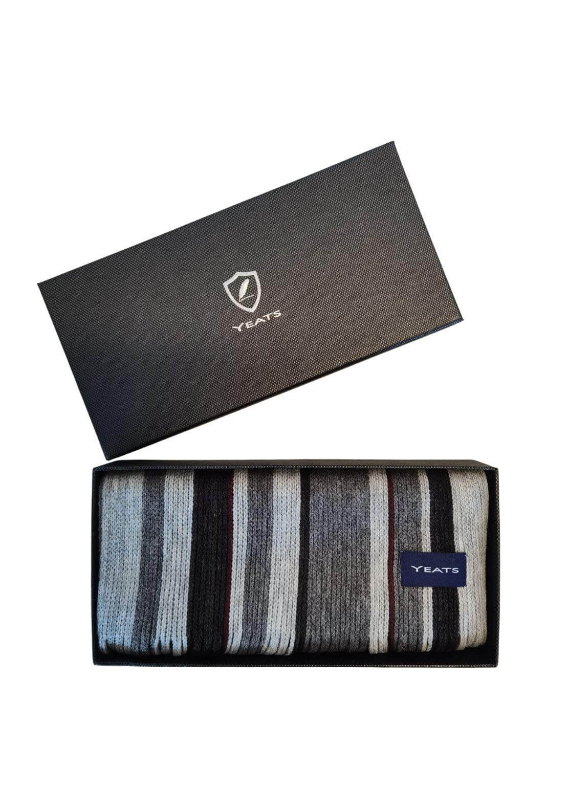 Boxed Raschel Scarves – Grey