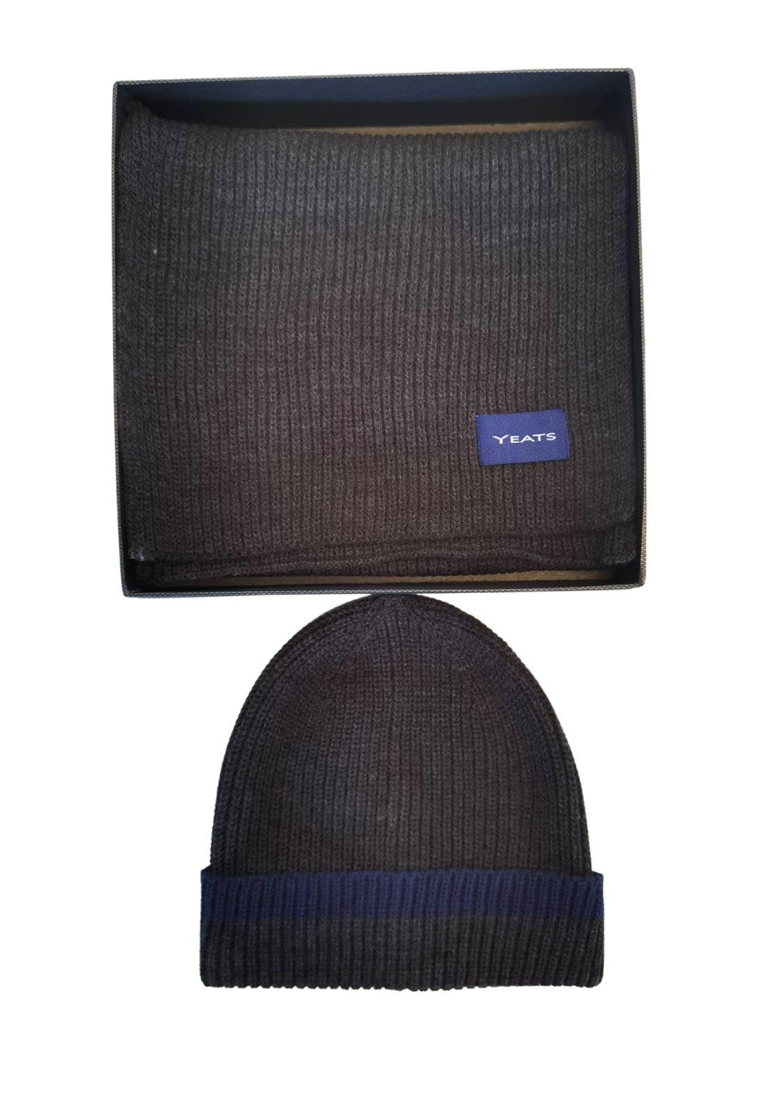 Scarf And Hat Set – Grey / Navy