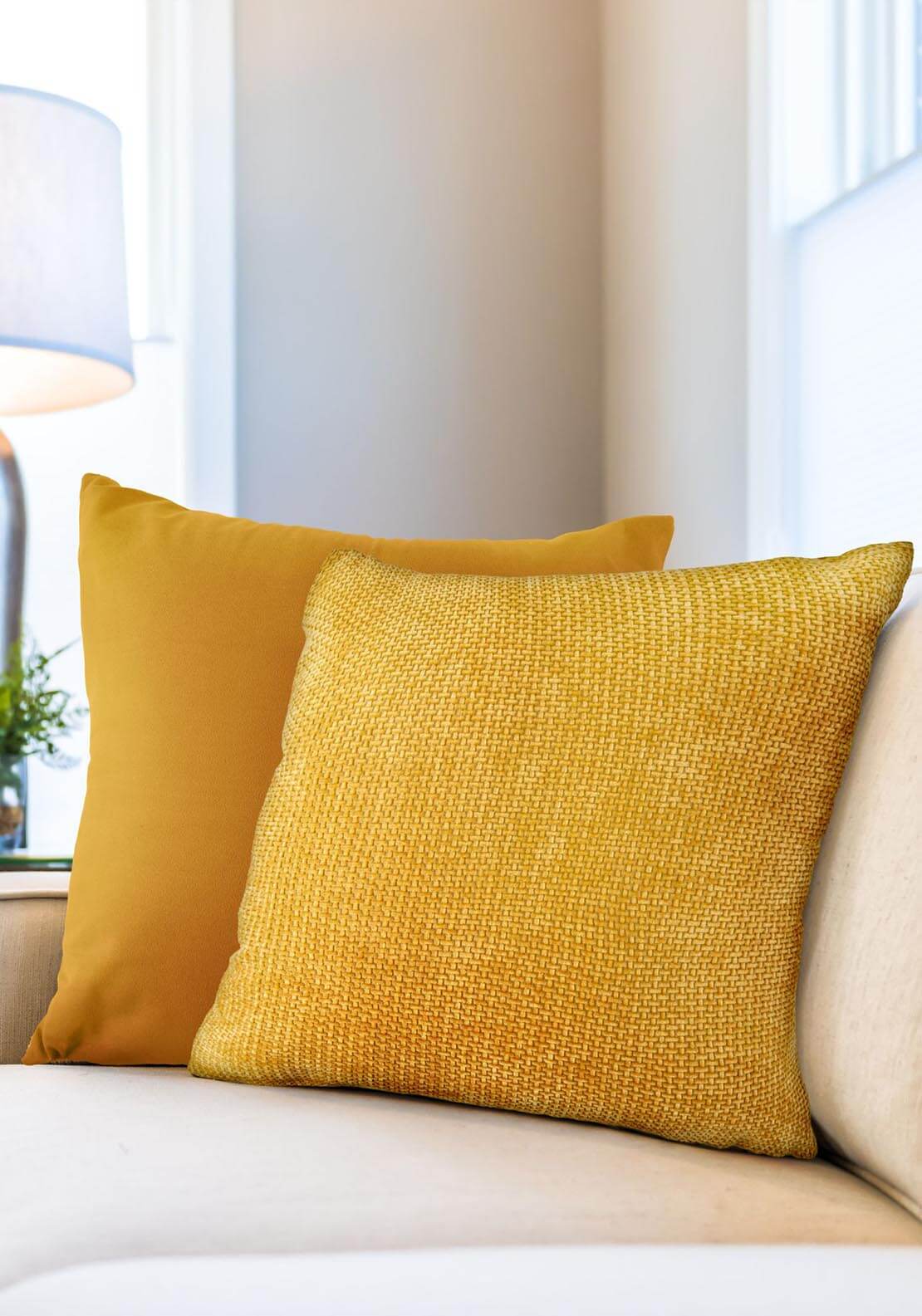 Portland Cushion 17″ x 17″ – Ochre